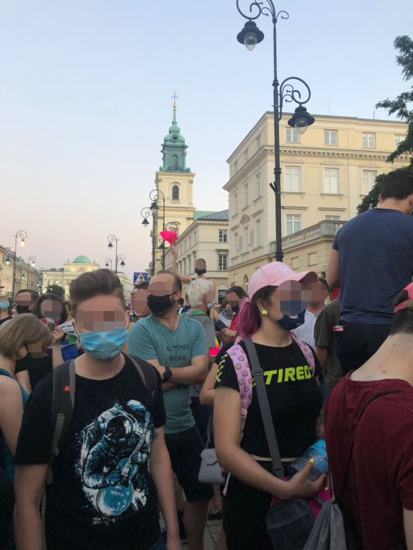 Protest na Krakowskim Przedmieściu