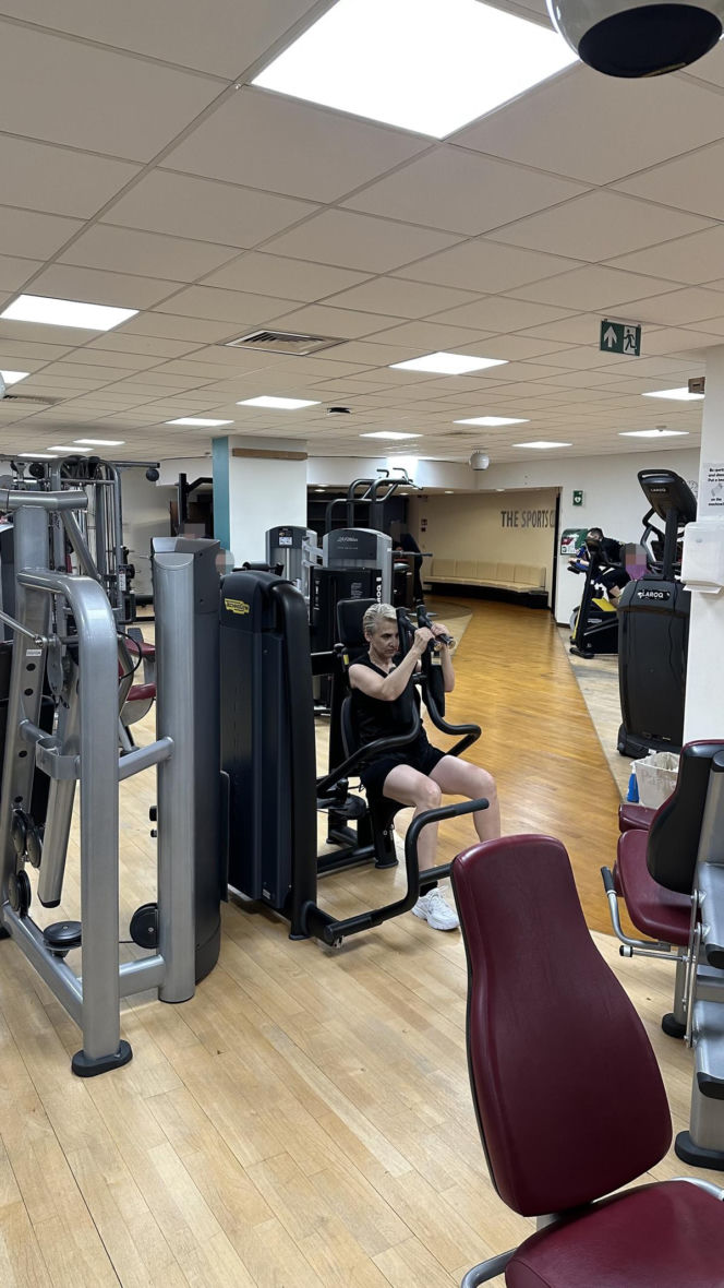 Joanna Scheuring-Wielgus na siłowni