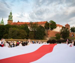 Marsz solidarności z Białorusinami w Krakowie