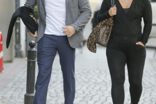 Jan Błachowicz z partnerką i synem