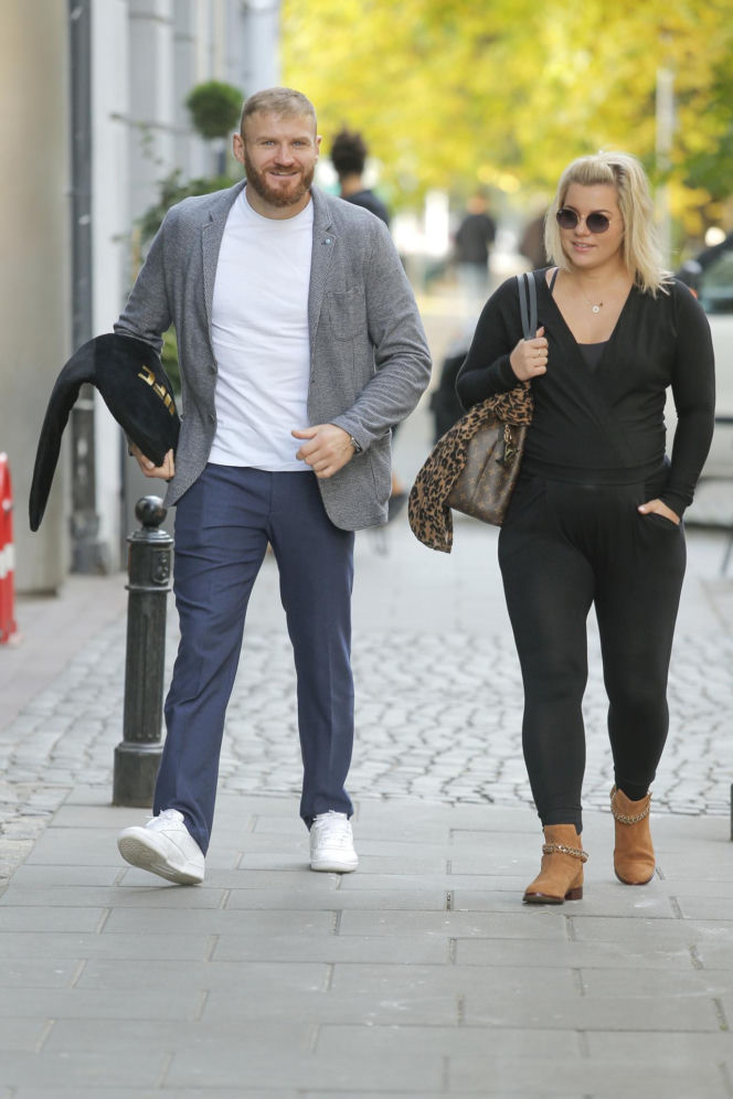 Jan Błachowicz z partnerką i synem