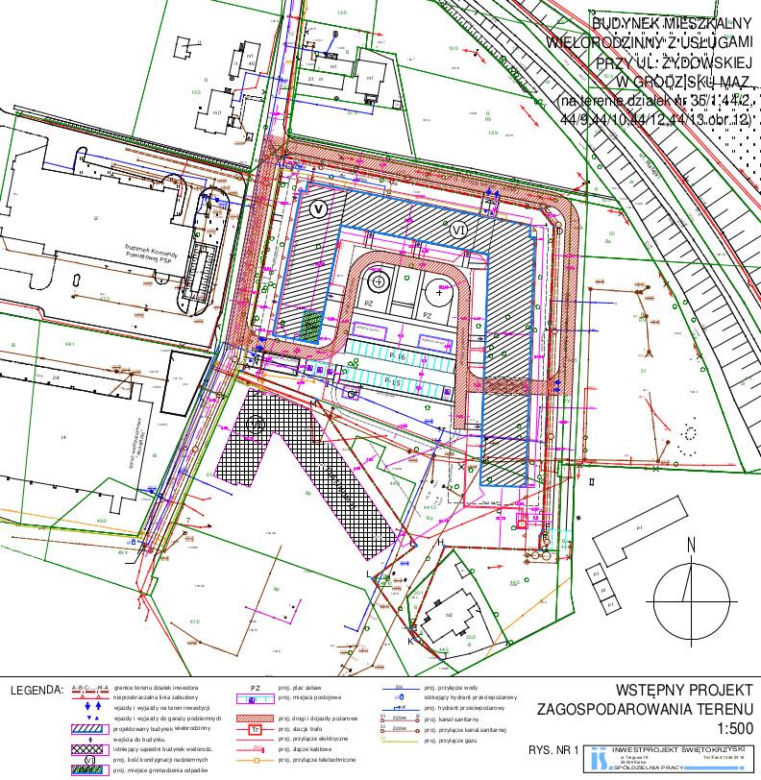 Plan zagospodarowania terenu wokół budynku
