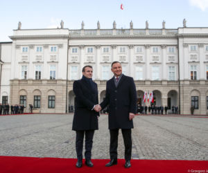 Spotkanie Prezydenta Andrzeja Dudy z Prezydentem Emmanuelem Macronem