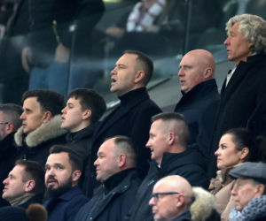 Karol Nawrocki na meczu Legia Warszawa - Sparta Praga