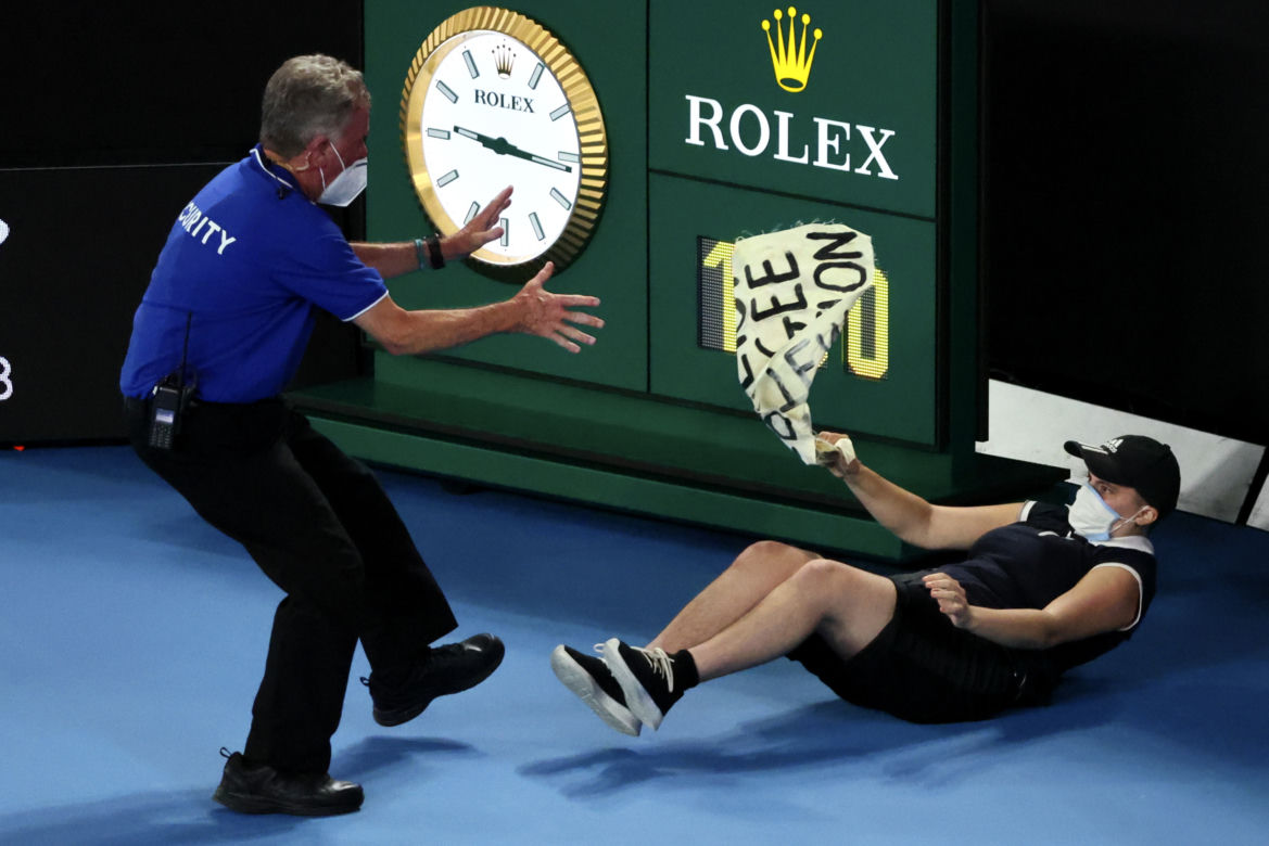 Protestujący przerwał finał Australian Open