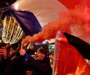Paryż po meczu Francja Maroko podczas mistrzostw świata FIFA Katar 2022