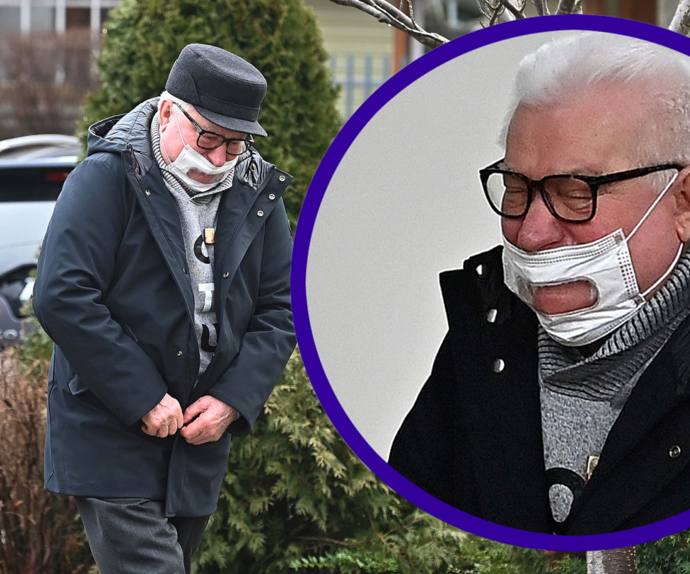 Lech Wałęsa na niedzielnej mszy
