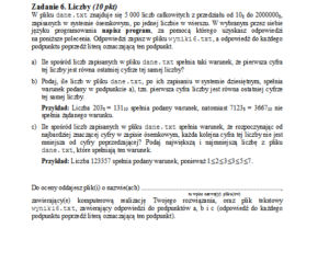 Matura 2013, informatyka poziom rozszerzony