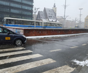 Zderzenie tramwajów blisko Galerii Dominikańskiej