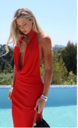 Jutta Leeredam bez stanika na gali w LA