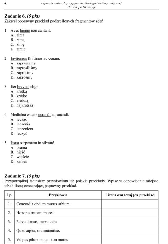 Łacina podstawowa 4