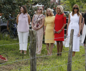 Małgorzata Tusk z Melanią Trump i Brigitte Macron