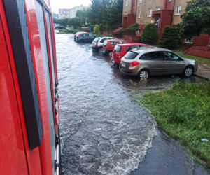​Osiedle Gronowo pod wodą po oberwaniu chmury