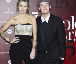 Mandaryna zabrała syna na ściankę