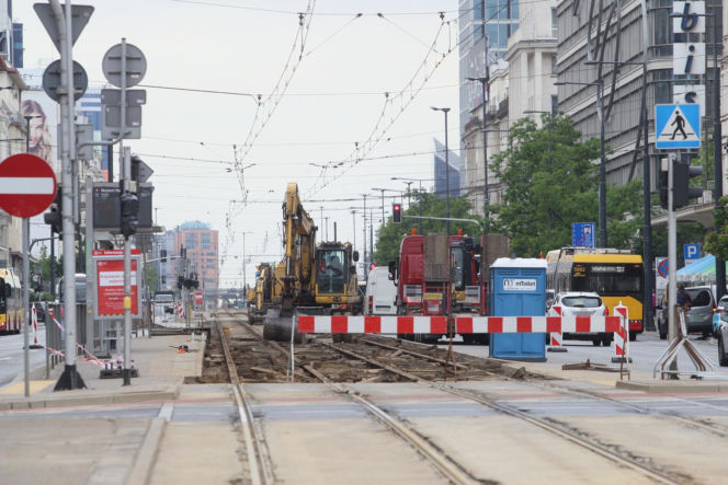 Remont torów na Jerozolimskich