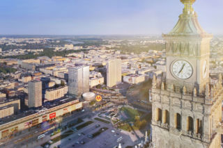 Widok Towers z widokiem na Pałac Kultury i Nauki