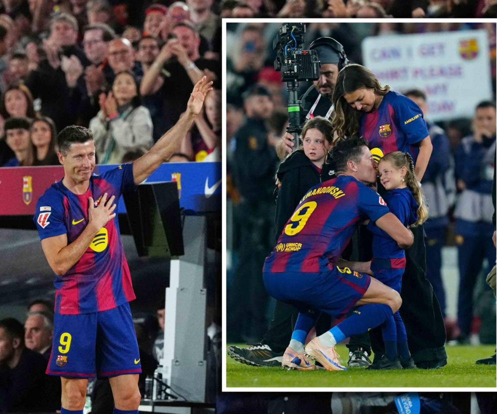 Robert Lewandowski po pożegnalnym meczu na stadionie Barcelony