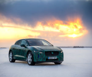 Jaguar I-Pace w ośrodku testowym w Szwecji
