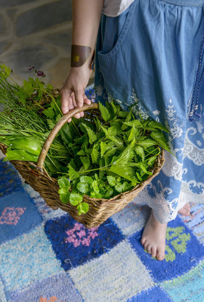 Wnętrze łemkowskiej chaty