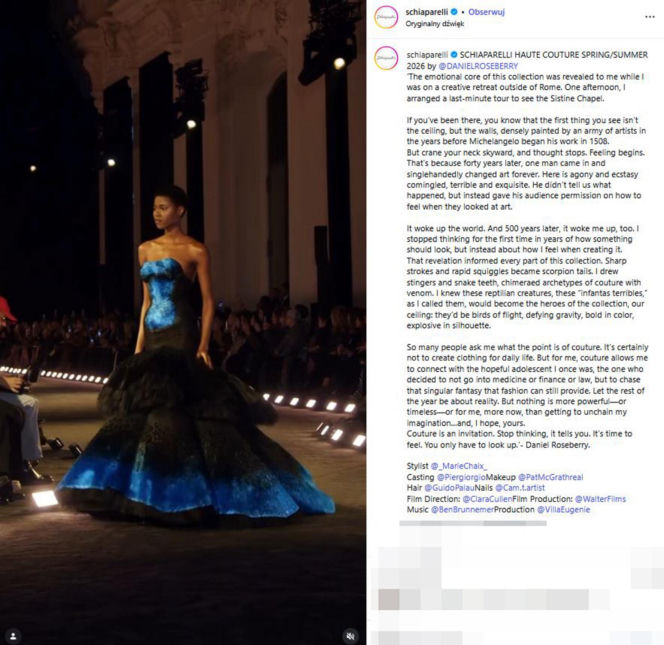 Tłum gwiazd  na pokazie Schaparelli