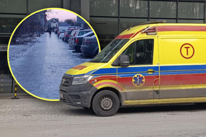 Nie przyjmują pacjentów na oddział. Wszystko przez oblodzone chodniki