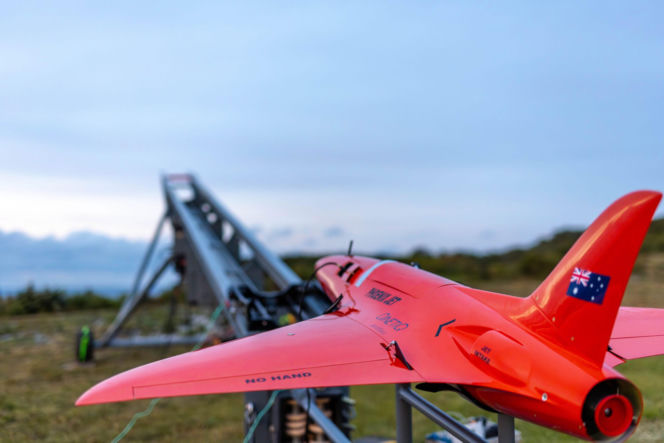 Cel powierzny do którego MQ-28A Ghost Bat odpalił pocisk AMRAAM