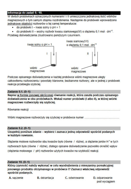 Matura rozszerzona 2022 chemia - arkusz PDF