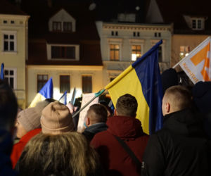 Wojna na Ukrainie. Bydgoszczanie protestowali przeciwko rosyjskiej agresji [ZDJĘCIA]
