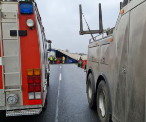 Troszkowo. Setki litrów piwa rozlały się na drogę
