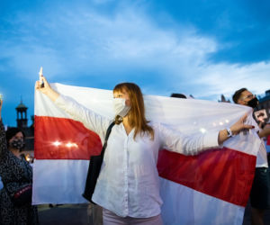 Marsz solidarności z Białorusinami w Krakowie
