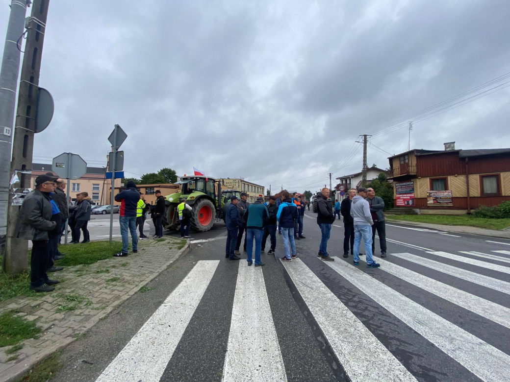 Protest rolników w Łódzkiem 24.08