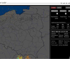 BURZE w Polsce 04.08.2012 - NA ŻYWO. GDZIE jest burza - MAPA BURZOWA