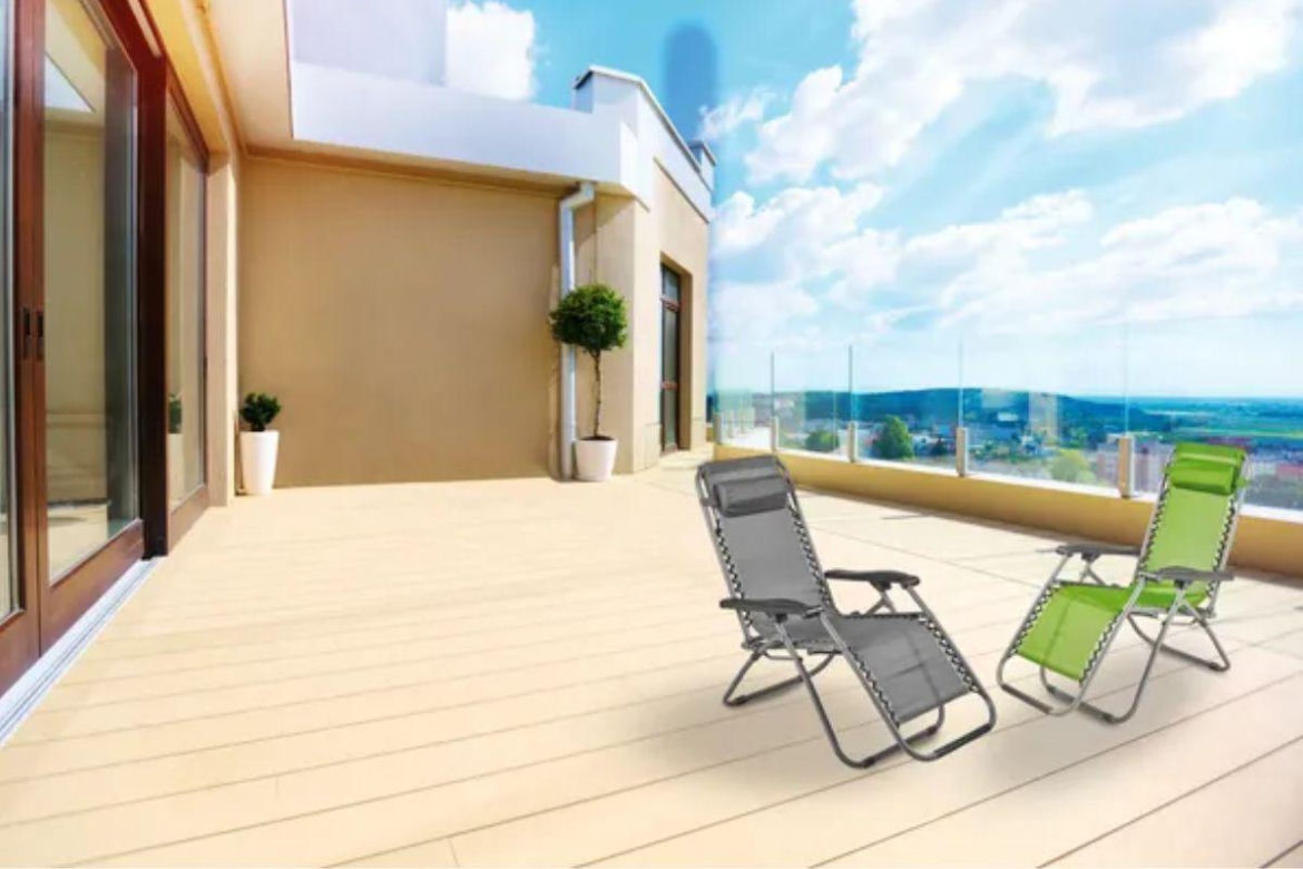 Leżak składany na balkon