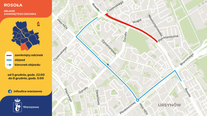 ulica Rosoła na Ursynowie