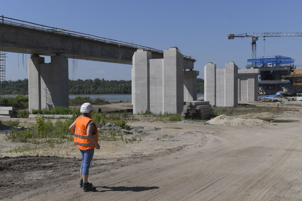Budowa mostu Południowej Obwodnicy Warszawy