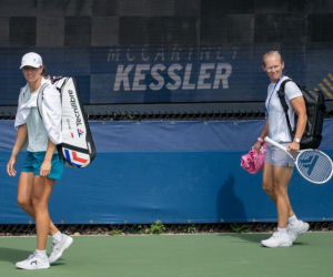 Trening Igi Świątek na US Open