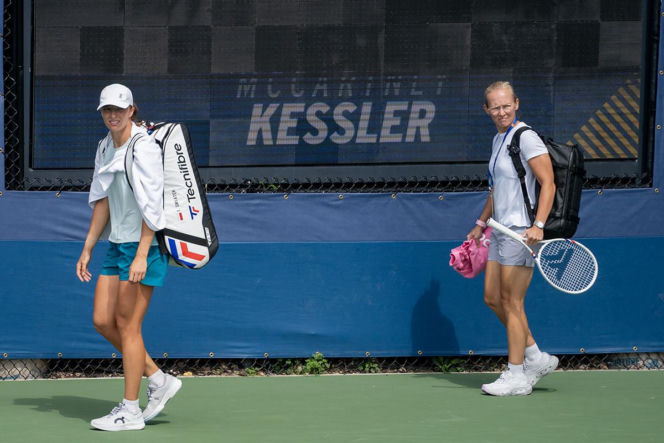 Trening Igi Świątek na US Open
