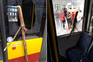 Skutki wichury w Łódzkiem. Setki interwencji. Uszkodzony autobus [ZDJĘCIA]