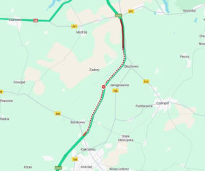 Ferrari uderzyło w audi. Zablokowany odcinek S5 niedaleko Kościana