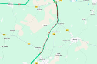 Ferrari uderzyło w audi. Zablokowany odcinek S5 niedaleko Kościana