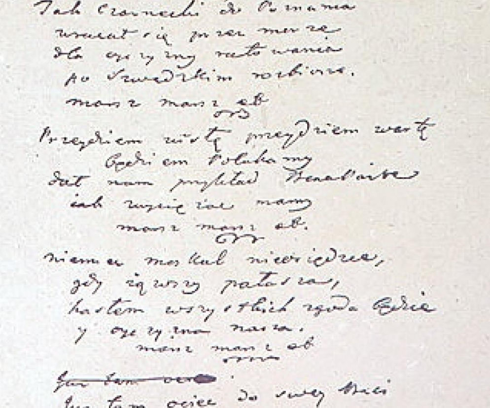 hymn Polski - oryginał - Józef Wybicki