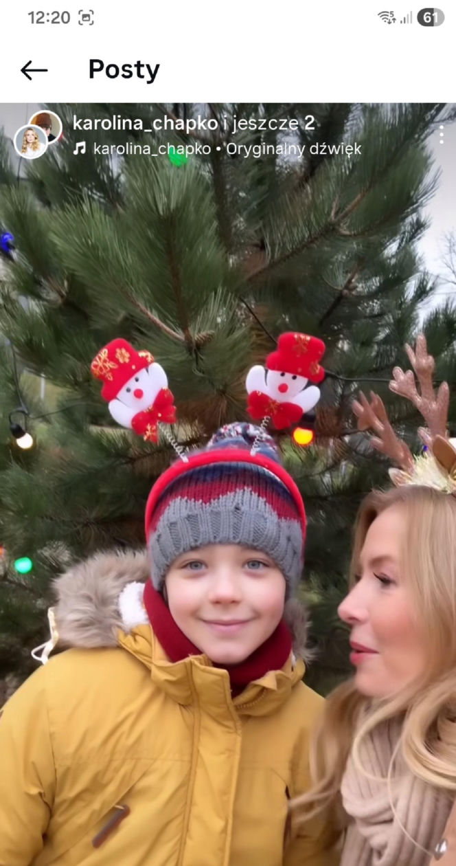 Barwy szczęścia na planie. Mateuszek (Filip Kowalewicz), Dominika (Karolina Chapko)