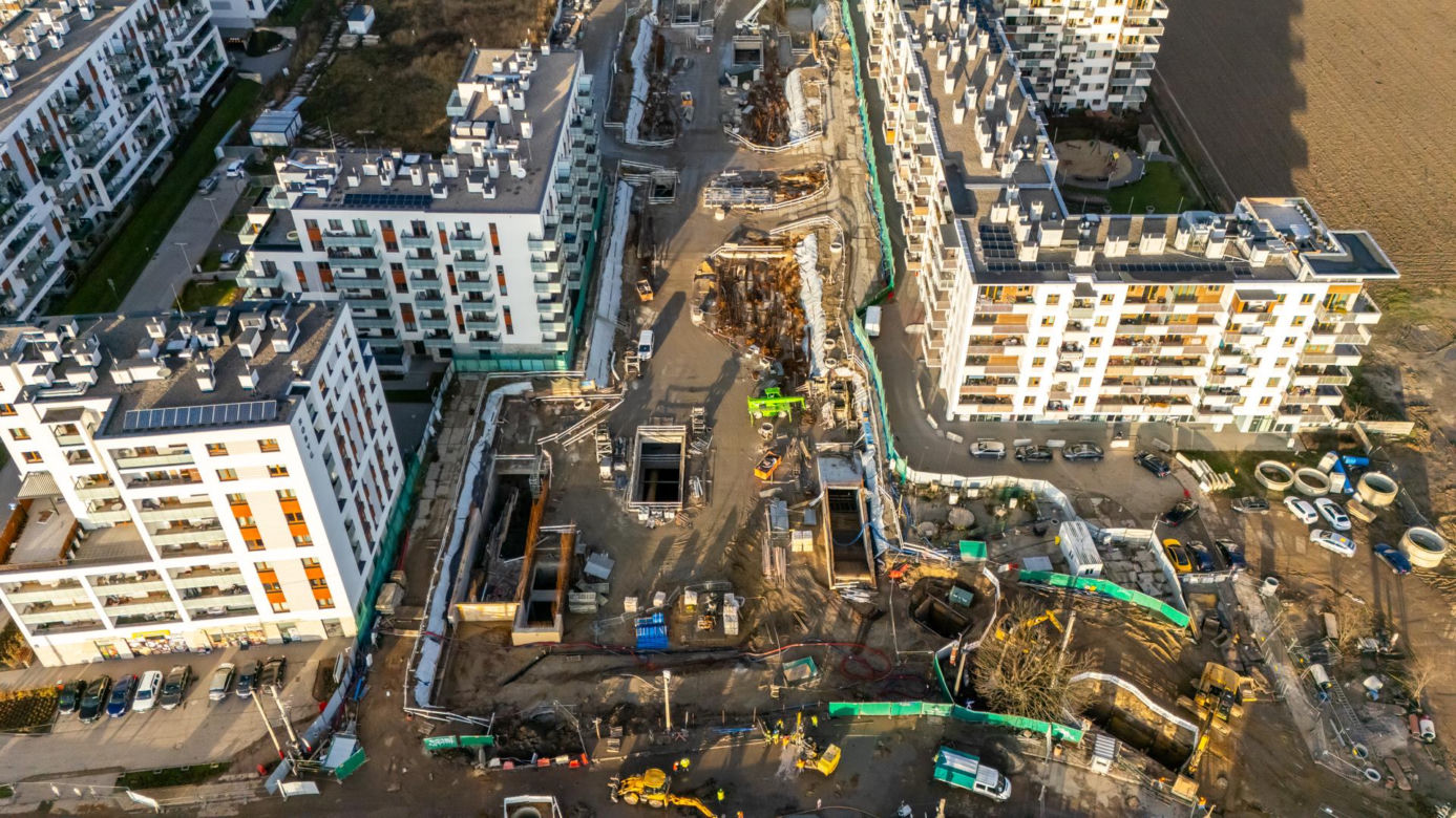Budowa stacji Chrzanów w grudniu 2024