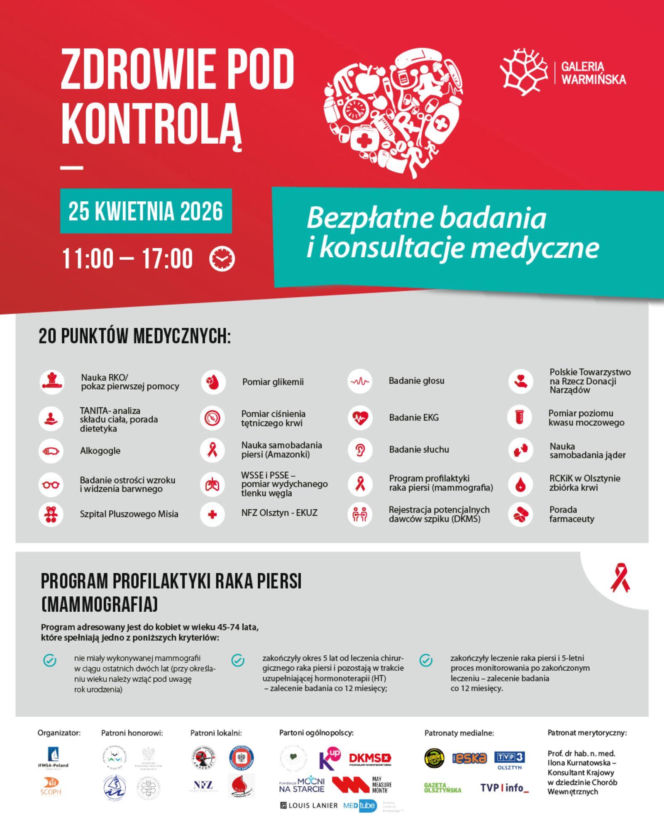 Zdrowie pod kontrolą - Galeria Warmińska
