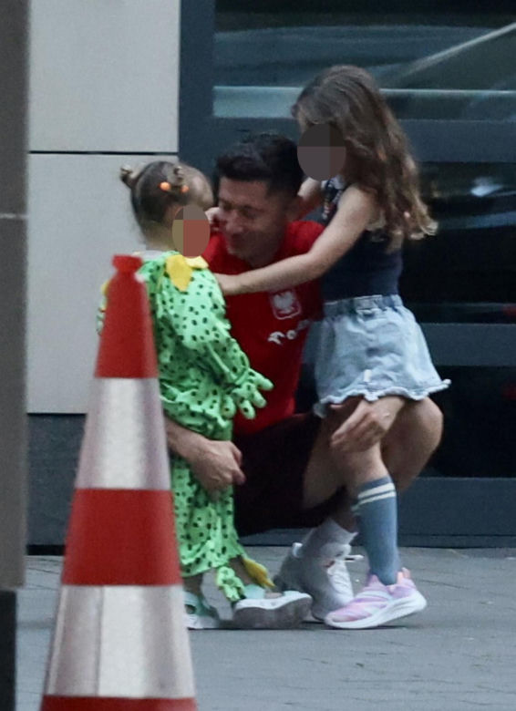 Lewandowski z rodziną