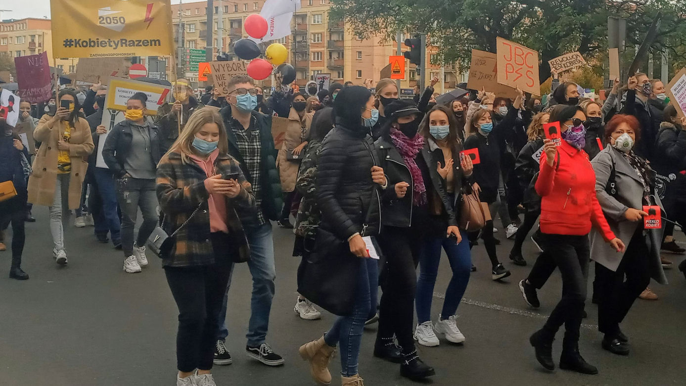 Protest kobiet w Szczecinie - 28.10.2020