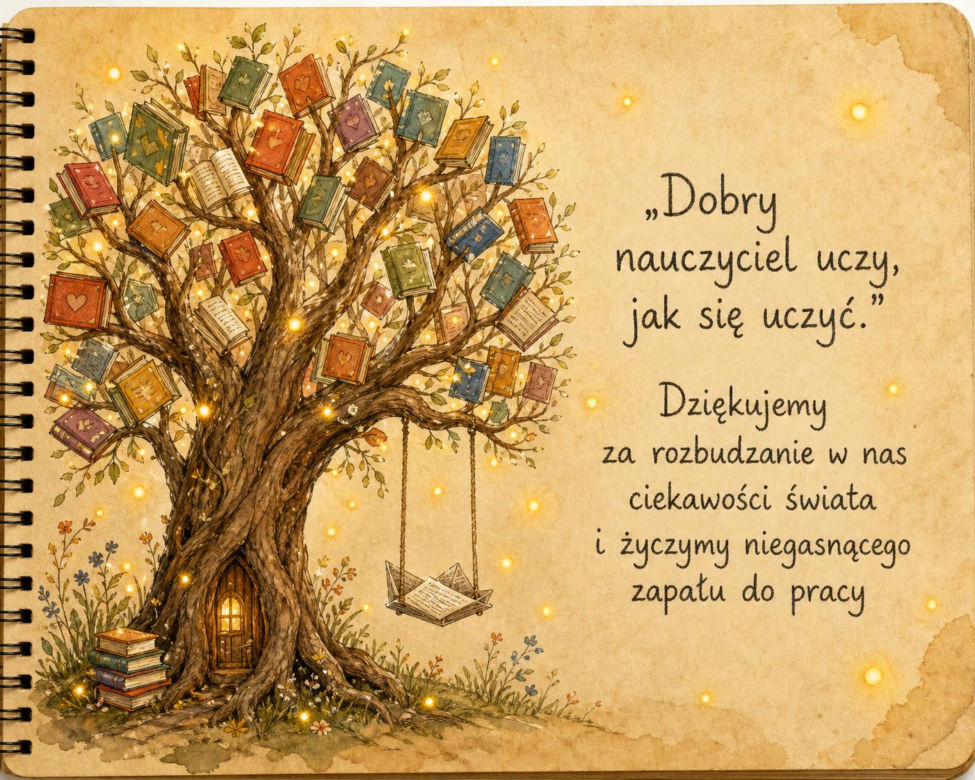 Kartka z życzeniami na Dzień Nauczyciela