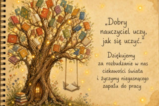 Kartka z życzeniami na Dzień Nauczyciela