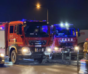 Zderzenie czterech aut na moście w Warszawie