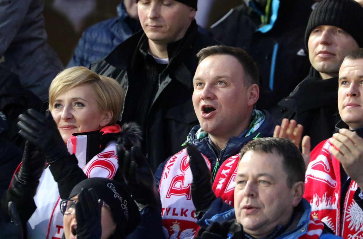 Andrzej Duda na konkursach skoków